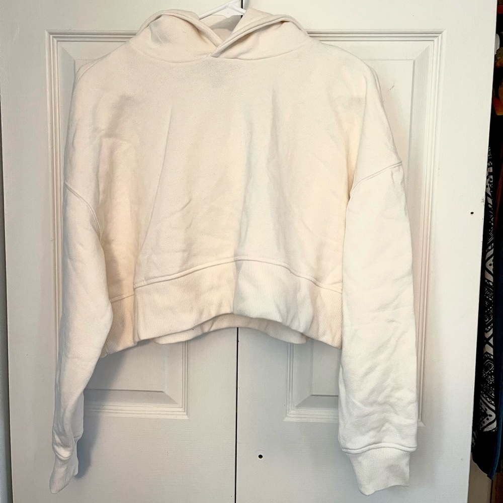 Forever 21 Nude/Beige Crop Hoodie
